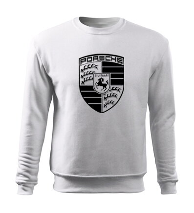 Mikina bez kapucňe PORSCHE 2, biela