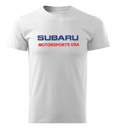 Tričko SUBARU MOTORSPORTS USA, biele