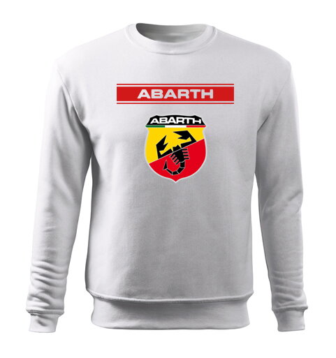 Mikina bez kapucne ABARTH - biela