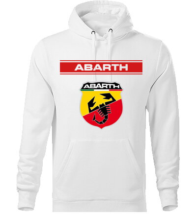 Mikina klokanka ABARTH - biela