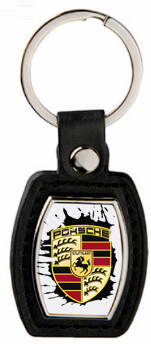 Kožená kľúčenka PORSCHE fľak