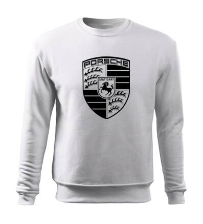 Mikina bez kapucňe PORSCHE 2, biela